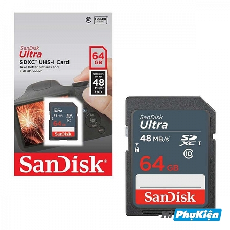 SDXC Sandisk Class 10 Ultra 320X 48Mb 64GB