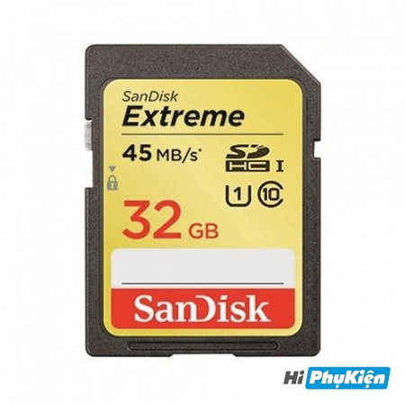 Thẻ nhớ SDHC Sandisk Extreme class 10 32GB - 45MB/s