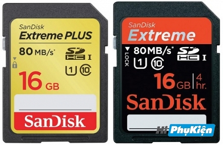 Thẻ nhớ SDHC Sandisk Extreme 16GB class 10 80MB/s 533X