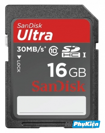 Thẻ nhớ SDHC SanDisk Ultra 16GB Class 10 - 30MB/s