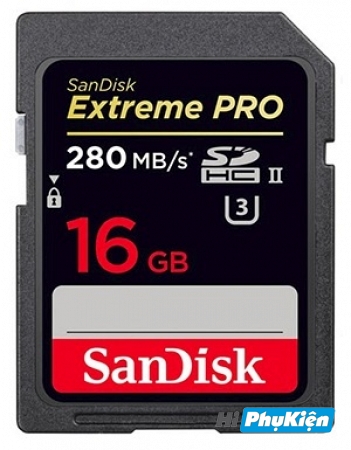 Thẻ nhớ SDHC Sandisk Extreme Pro 16GB 280MB/s 1867X