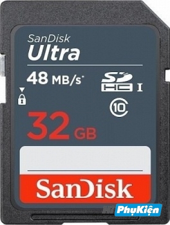 Thẻ nhớ SDHC Sandisk class 10 32GB - 48MB/s