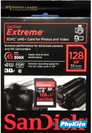 Thẻ nhớ SDXC Sandisk Class 10 Extreme 300X 128GB