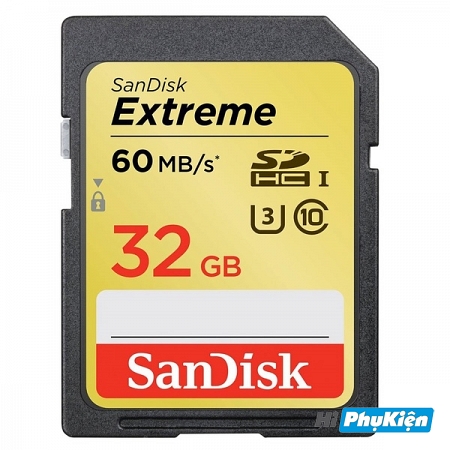 Thẻ nhớ SDHC Sandisk Class 10 Extreme 400X 60Mb/s - 32GB