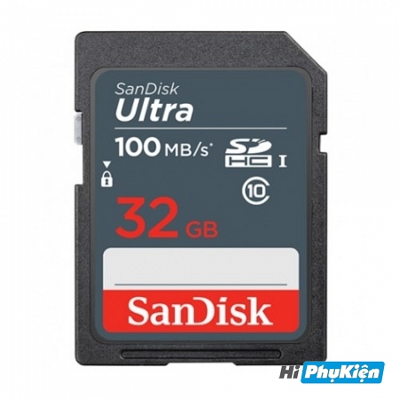 Thẻ nhớ SDHC Sandisk class 10 32GB 100MB/s