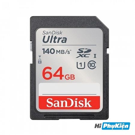 Thẻ nhớ SDXC Sandisk Class 10 Ultra 64GB 140MB/s