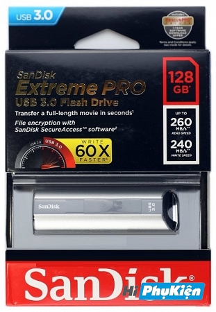 USB SanDisk Extreme Pro 128GB nhỏ gọn