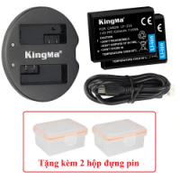 Bộ Kit 2 Pin 1 Sạc đôi KingMa for Canon LP-E10 1020mah