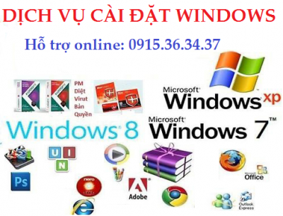 Dịch vụ cài windows 7, 8 cho PC và Laptop