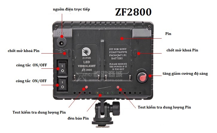 Mua Đèn Led Video Zifon ZF-2800 giá rẻ tại Hiphukien.com