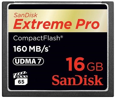 Thẻ nhớ CF Sandisk Extreme Compact Flash 16GB 1067X 160MB/s chính hãng, giá rẻ