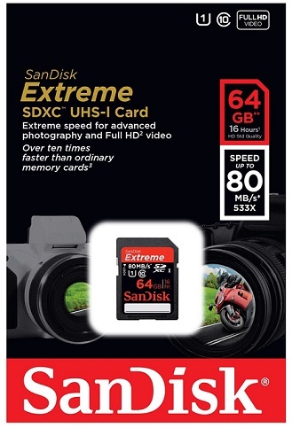 Mua thẻ nhớ SDXC Sandisk Class 10 Extreme 533X-64GB giá rẻ tại Hiphukien.com