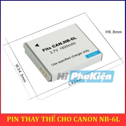 Pin thay thế for Canon NB-6L