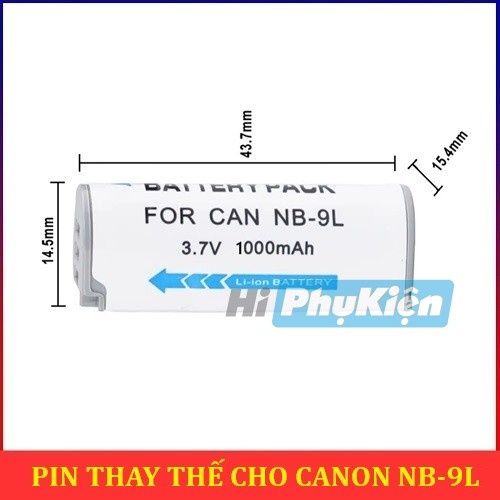 Pin thay thế for Canon NB-9L-hiphukien.com