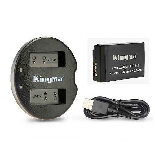 Combo Sạc đôi và Pin Kingma for Canon LP-E17