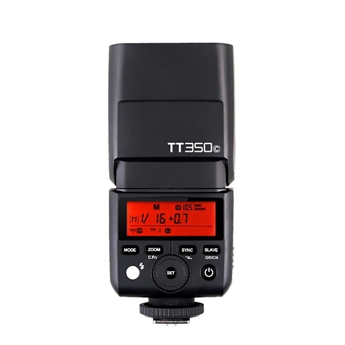 Đèn Flash Godox TT350C for Canon được thiết kế nhỏ gọn phù hợp với các dòng máy không gương lật (Mirrorless)