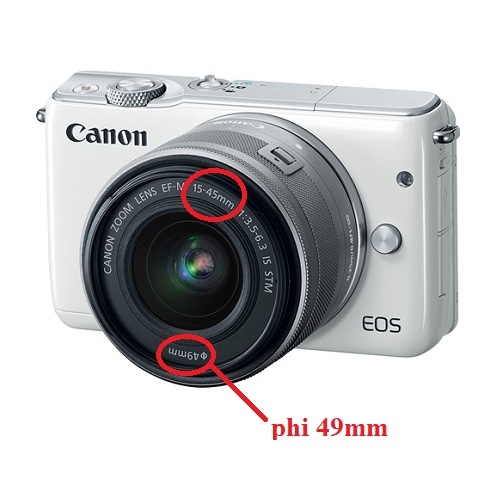 Nắp đậy ống kính cho Canon EOS M10 M5 M M50 với lens 15-45mm phi 49mm