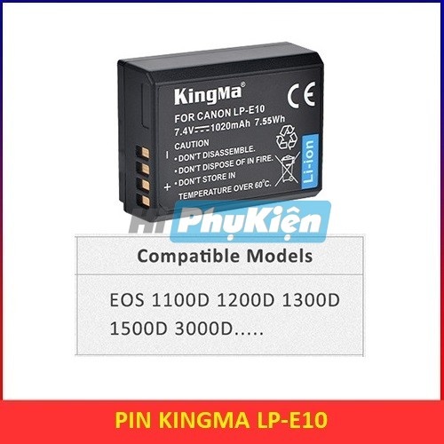 Pin Máy Ảnh Pin Kingma for Canon LP-E10