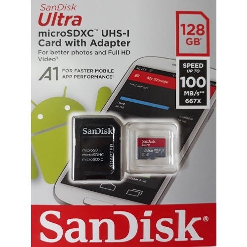Thẻ nhớ MicroSD SanDisk Ultra 100MB/s 128GB